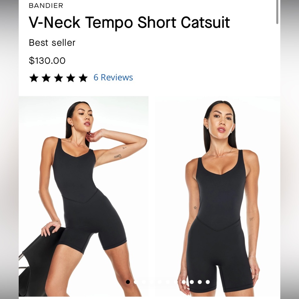 NWT Bandier Tempo Short Catsuit